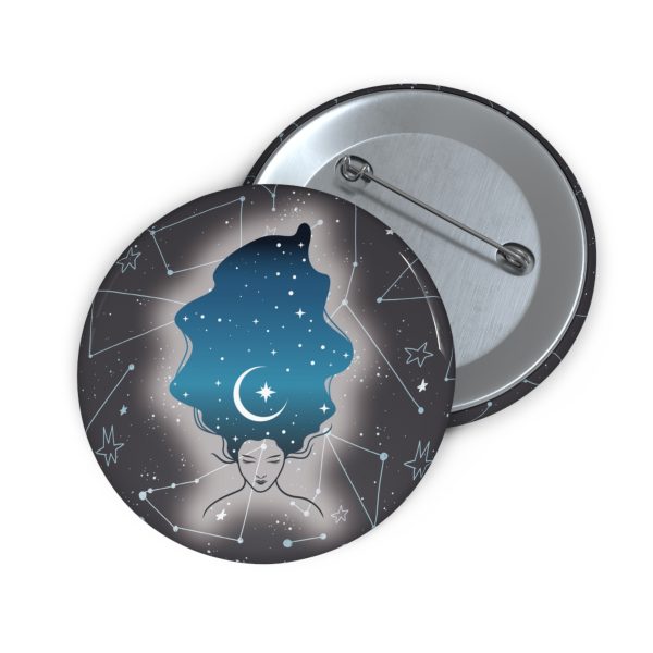 Custom Spacegirl Pin Buttons | Fun Accessories, Gift for Space Lovers, Button Badges, Unique Party Favors, Cool Fashion Statement