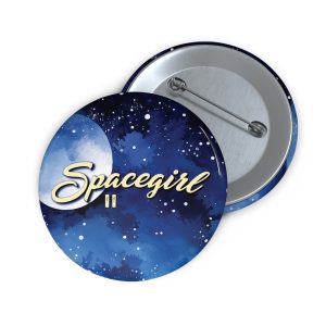 Custom Spacegirl Pin Buttons | Fun Accessories, Gift for Space Lovers, Button Badges, Unique Party Favors, Cool Fashion Statement