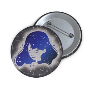 Custom Spacegirl Pin Buttons | Fun Accessories, Gift for Space Lovers, Button Badges, Unique Party Favors, Cool Fashion Statement