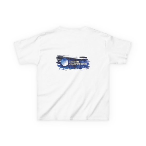 Space-themed Kids Tee, Fun Graphic T-Shirt for Boys and Girls, Gift for Birthday, Space Party, Science Lovers ~ WHITE - Image 2