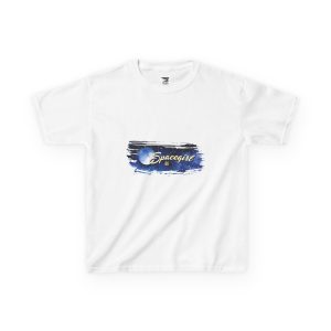 Space-themed Kids Tee, Fun Graphic T-Shirt for Boys and Girls, Gift for Birthday, Space Party, Science Lovers ~ WHITE