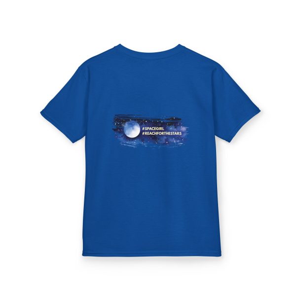Space-themed Kids Tee, Fun Graphic T-Shirt for Boys and Girls, Gift for Birthday, Space Party, Science Lovers ~ ROYAL BLUE - Image 4