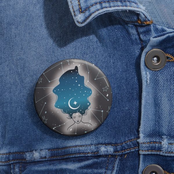 Custom Spacegirl Pin Buttons | Fun Accessories, Gift for Space Lovers, Button Badges, Unique Party Favors, Cool Fashion Statement - Image 2