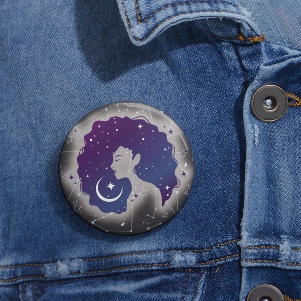 Custom Spacegirl Pin Buttons | Fun Accessories, Gift for Space Lovers, Button Badges, Unique Party Favors, Cool Fashion Statement - Image 2