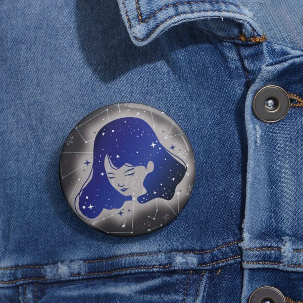 Custom Spacegirl Pin Buttons | Fun Accessories, Gift for Space Lovers, Button Badges, Unique Party Favors, Cool Fashion Statement - Image 2